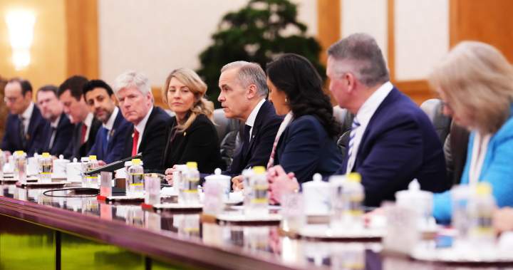 Thủ tướng Canada Mark Carney v&agrave; Chủ tịch Trung Quốc Tập Cận B&igrave;nh