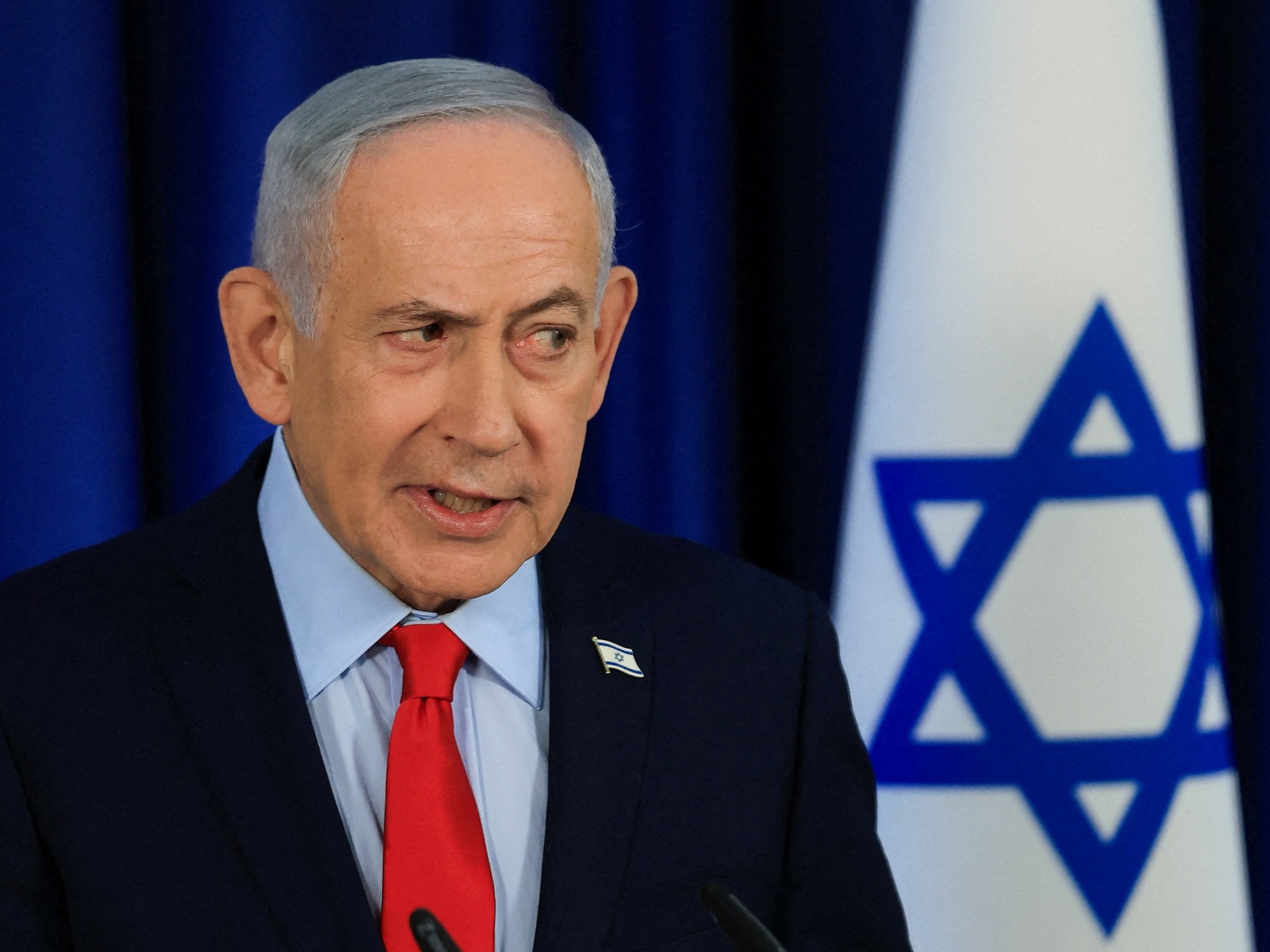 Thủ tướng Israel Benjamin Netanyahu ph&aacute;t biểu trong bối cảnh căng thẳng khu vực Trung Đ&ocirc;ng.
