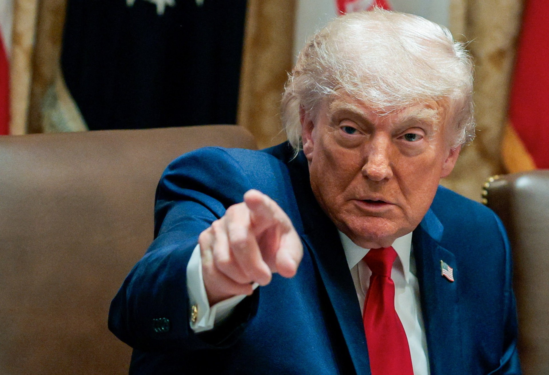 Tổng thống Mỹ Donald Trump ph&aacute;t biểu tại một sự kiện.